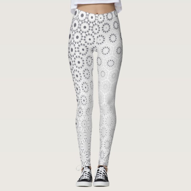 Elegantes Hexagon-Sternexplosion-Muster - Leggings (Vorderseite)