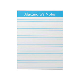 Elegantes Himmelblau 8,5x11 Letter Größe Großdruck Notizblock
