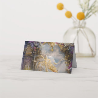 Elegantes Himmlisches Gold-Tor, Goldtext Platzkarte