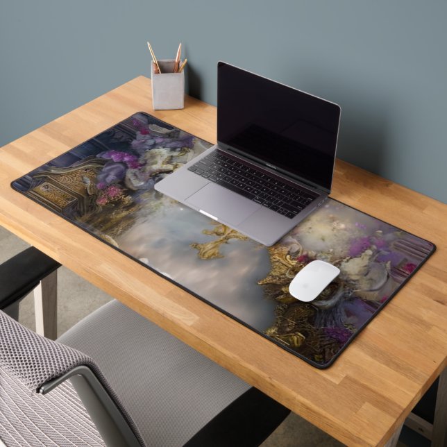 Elegantes Himmlisches Gold-Tor, Goldtext Schreibtischunterlage (Büro 2)