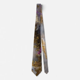 Elegantes Himmlisches Goldenes Tor, Goldener Text Krawatte