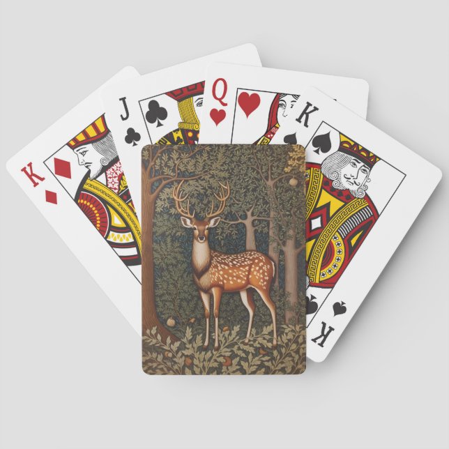 Elegantes Hirsch im Eichenwald Spielkarten (Rückseite)