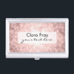 elegantes hoch entwickeltes girly Rosengoldmuster Visitenkarten Dose<br><div class="desc">Minimalistischer,  moderner und stilvoller Entwurf,  der Imitat-Rosen-Goldmuster darstellt.</div>