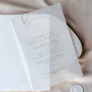 Elegantes Hochzeitgold Dankeschön-Message-Overlay