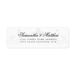 Elegantes Hochzeitsadressetikett im Vintage-Schrif
