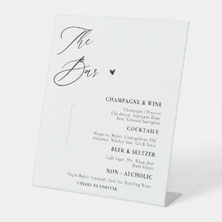 Elegantes Hochzeitsbar-Schild  Sockelschild