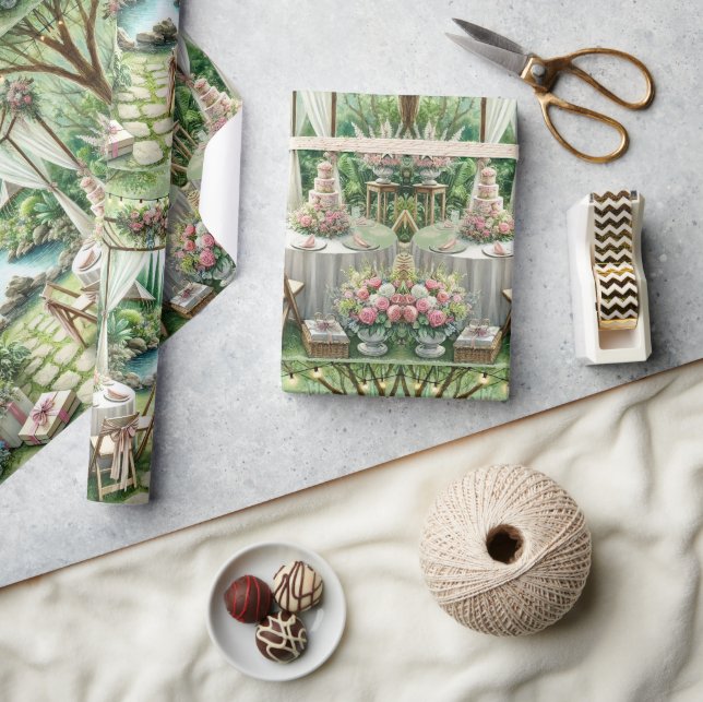 Elegantes Hochzeitsbastelprojekt oder Geschenk Geschenkpapier (Kunsthandwerk)