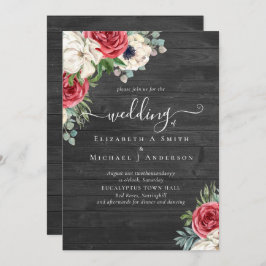 Elegantes Hochzeitsbudget Red White Blue Floral