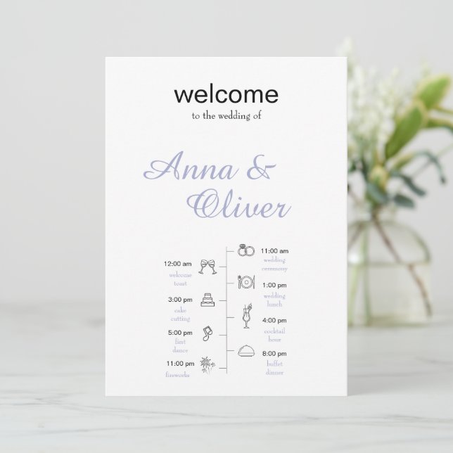 Elegantes Hochzeitsdesign Save The Date (Stehend Vorderseite)