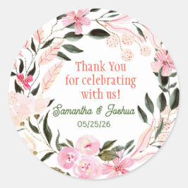 Elegantes Hochzeitseinladung-Siegel Runder Aufkleber