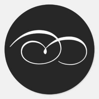 Elegantes Hochzeitseinladung-Siegel Runder Aufkleber