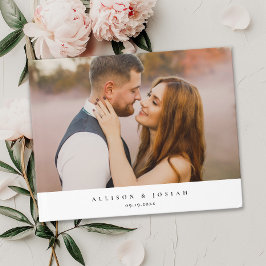 Elegantes Hochzeitsfoto Gästebuch