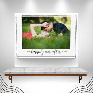 Elegantes Hochzeitsfoto mit herzlichem Zitat  Fotoblock