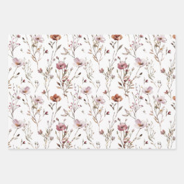 Elegantes Hochzeitsgeschenk für die Blume Geschenkpapier Set