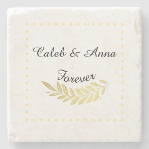 Elegantes Hochzeitsgeschenk Steinuntersetzer