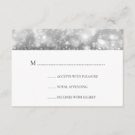 Elegantes Hochzeitshalber-UAWG Silber-Lichter RSVP Karte