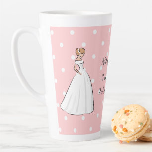 Elegantes Hochzeitskleid Happy Brautparty Milchtasse