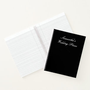 Elegantes Hochzeitskleid mit Schleier Planungsnoti Notizbuch