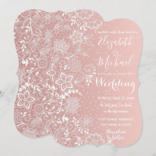 Elegantes Hochzeitskunst und Konfetti Einladung