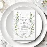Elegantes Hochzeitsmenü der Wildblume Watercolor Menükarte<br><div class="desc">Dieses elegante Hochzeitsmenü besticht durch hübsche handbemalte Aquarellfarben,  die als Kranz angeordnet sind und sich ideal für den Frühling,  den Sommer oder für Hochzeiten im Herbst eignen. Für eine weiter gehende Anpassung dieses Designs klicken Sie bitte auf den BUTTON BLAU DESIGN TOOL oben! Matching-Elemente sind ebenfalls verfügbar.</div>