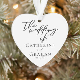 Elegantes Hochzeitspaar Foto Herzlich Willkommen Ornament