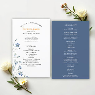 Elegantes Hochzeitsprogramm für das Blumenbudget