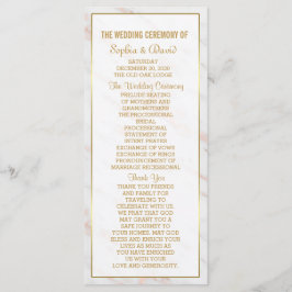 Elegantes Hochzeitsprogramm für die Diamond Rose Programm