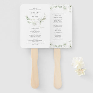 Elegantes Hochzeitsprogramm für Groß und Klein Fächer