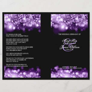 Elegantes Hochzeitsprogramm Lila