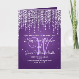 Elegantes Hochzeitsprogramm Lila Programm