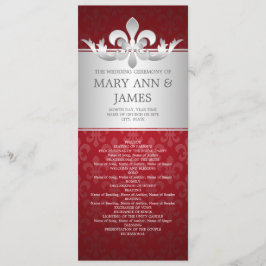 Elegantes Hochzeitsprogramm Lilie Red Programm