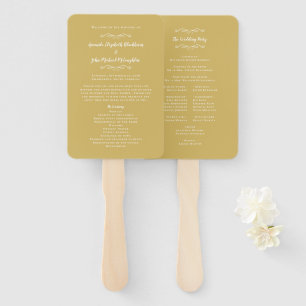 Elegantes Hochzeitsprogramm Moderne Zeremonie Prog Fächer