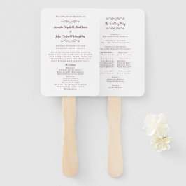 Elegantes Hochzeitsprogramm Moderne Zeremonie Prog Fächer