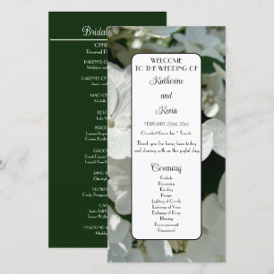 Elegantes Hochzeitsprogramm White Hydrangea