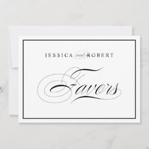 Elegantes Hochzeitsschild - Gastgeschenke mit schw
