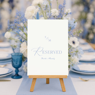Elegantes Hochzeitsschild 'Reserviert' in Staubbla Einladung
