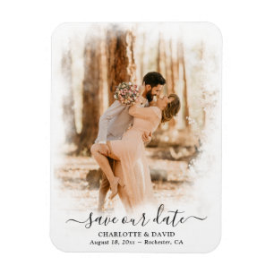 Elegantes Hochzeitssemble Foto Rette unser Datum Magnet