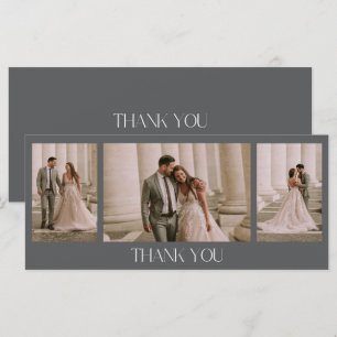 Elegantes Hochzeitsstift Foto Dankeschön Karte