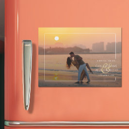 Elegantes Hochzeitsstift Save the Date Magnetkarte