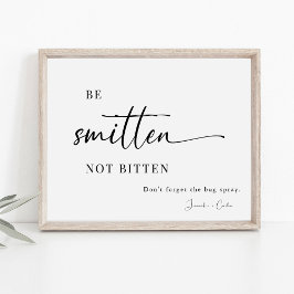 Elegantes Hochzeitssyndrom und Bug Spray-Zeichen Poster