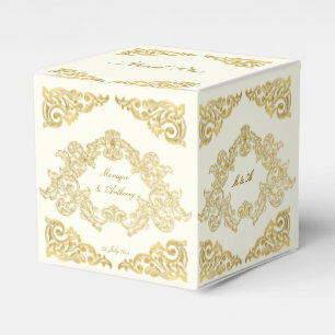 Elegantes Hochzeitstil für Elfenbein und Gold Geschenkschachtel