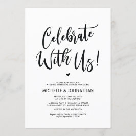 Elegantes Hochzeitstreffen Probe Dinner Einladung