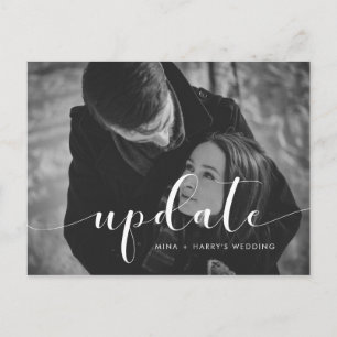 Elegantes Hochzeitsupdate-Foto Postkarte