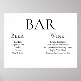 Elegantes Hochzeitszeichen Poster