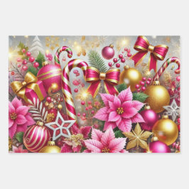 Elegantes Holiday Sparkle Wrapping Paper Geschenkpapier Set