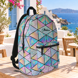 Elegantes holografisches Farbenspiel Bedruckter Rucksack