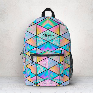 Elegantes holografisches Farbenspiel Bedruckter Rucksack