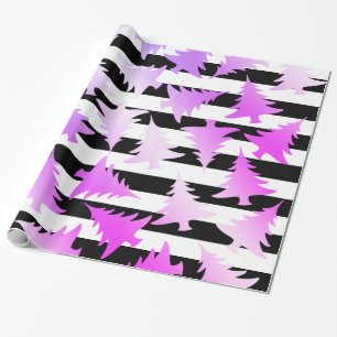 Elegantes holografisches Weihnachtsbaummuster Geschenkpapier