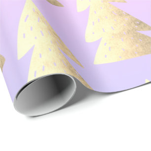 Elegantes holografisches Weihnachtsbaummuster Geschenkpapier