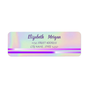 Elegantes Holografy, Stripes Address Label